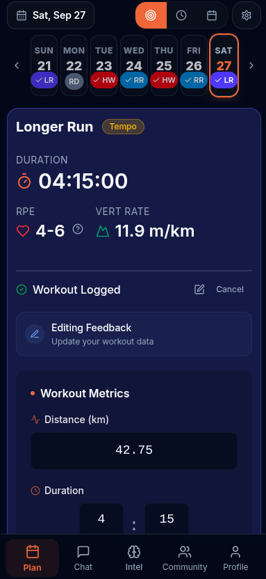 Longer run with vert rate prescription